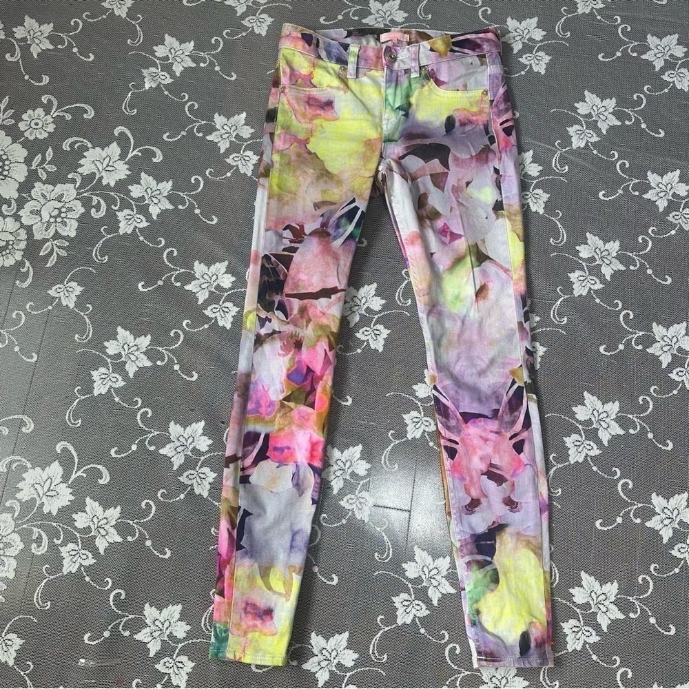 Ted Baker Floral Skinny Jeans Sz 25